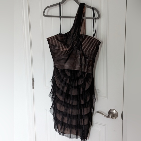 BCBG Max Azria Black One-Strap Mini Dress - Picture 1 of 5